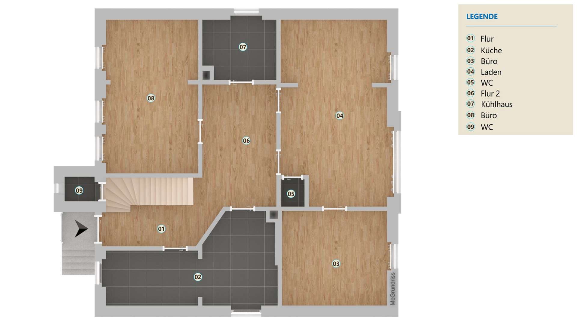 Erdgeschoss Haupthaus