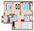 Grundriss 2_Zi_ETW - Gut geschnittene 2 Zi ETW mit Balkon in Broitzem ! ! !