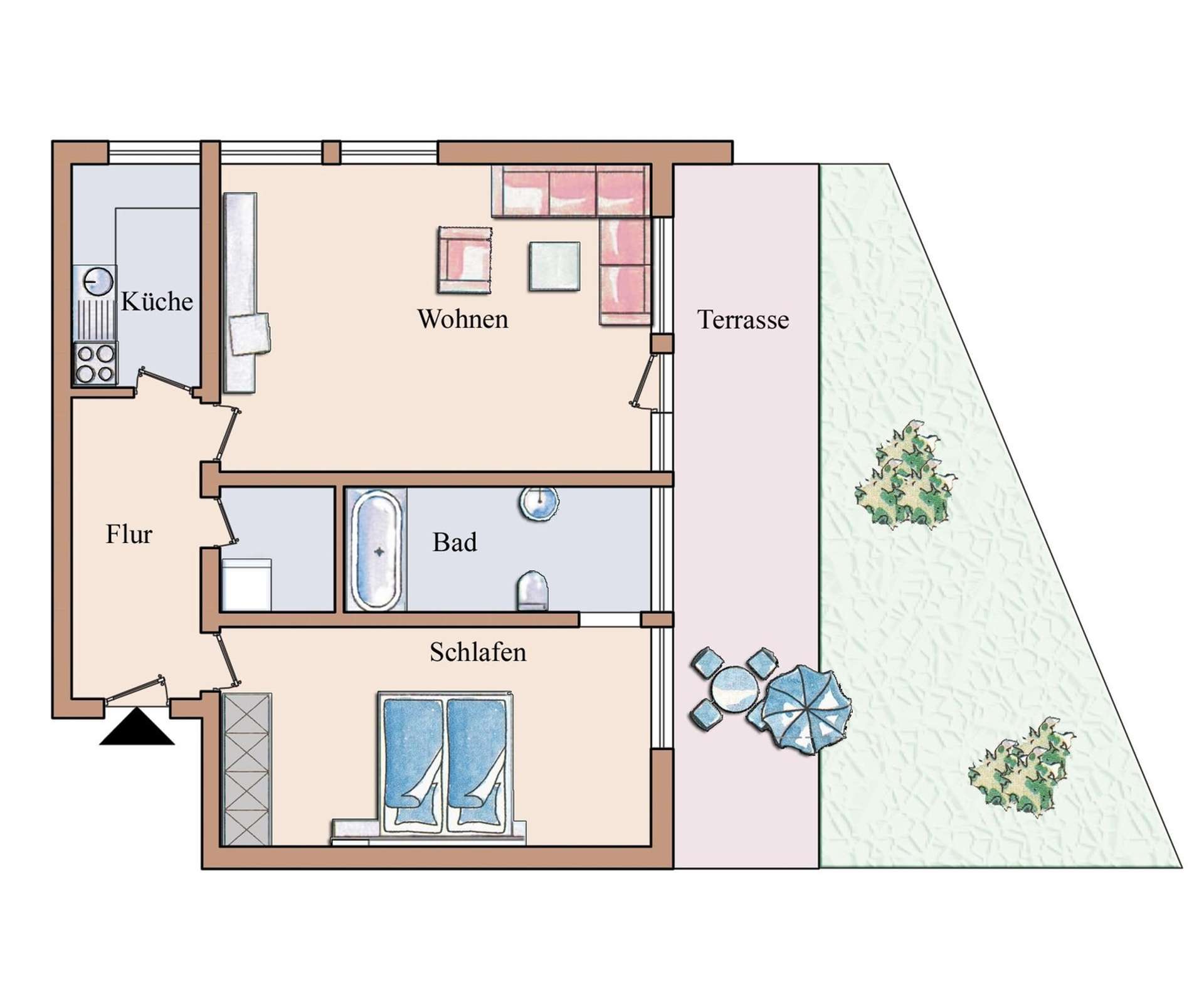 Grundriss der Wohnung