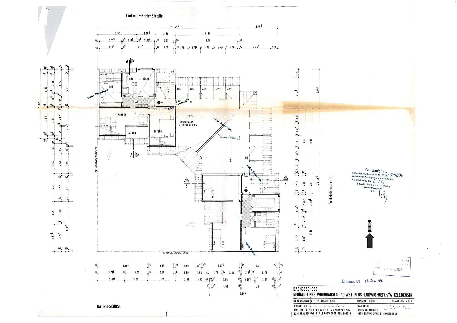 Grundriss Dachgeschoss